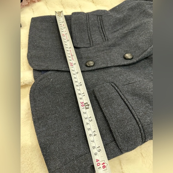 Banana Republic Factory navy tweed blazer Size 0 - Picture 10 of 12